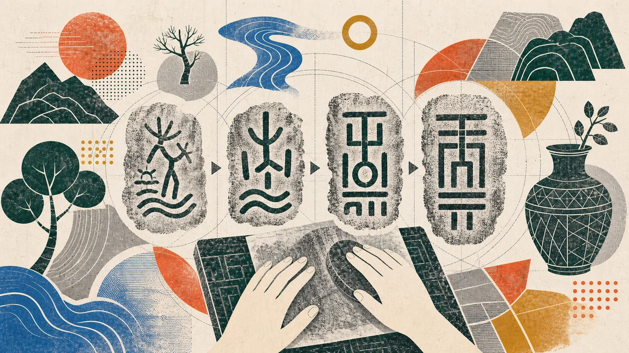 古文字拓印體驗板教案主題插圖