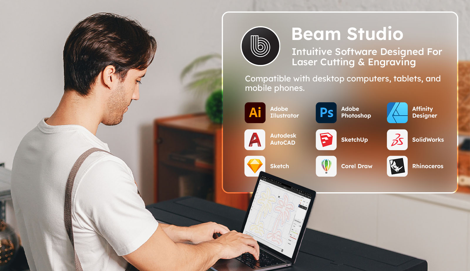 Beam Studio 連接 Beambox II
